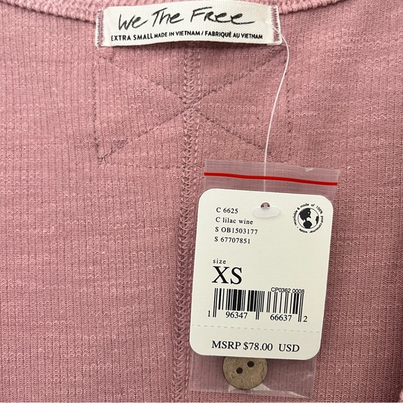 NWT Free People Size XS Gia Long Vest Lilac Wine Mauve Ribbed Sleeveless Boho - Picture 6 of 11